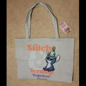 Primark Disney Stitch & Scrump Together Since 2002 XL Canvas Tote NEW with Tags